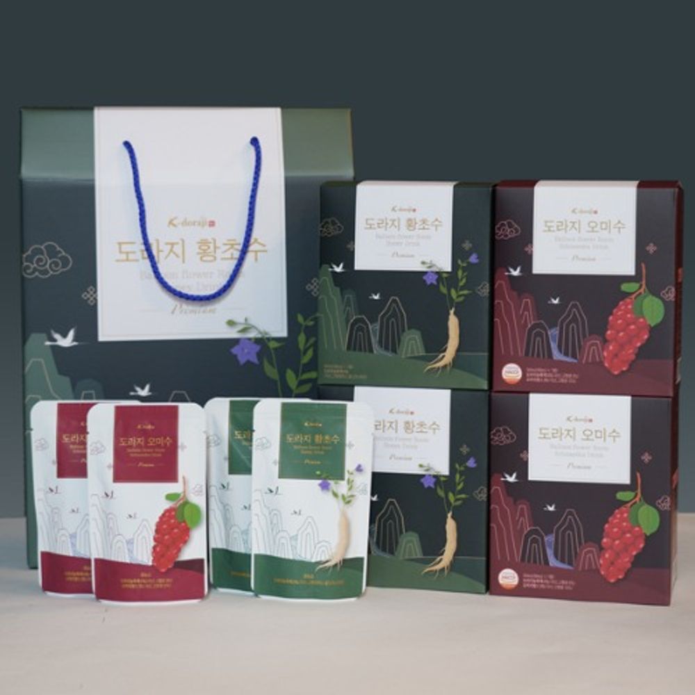 K-DORAJI Korean Doraji Honey & Schisandra Drink Gift Set – Bellflower Root Extract Wellness Beverages (80ml × 28 Packs) | Caffeine-Free, Natural Honey & Herbal Tea Drinks _ Made in KOREA